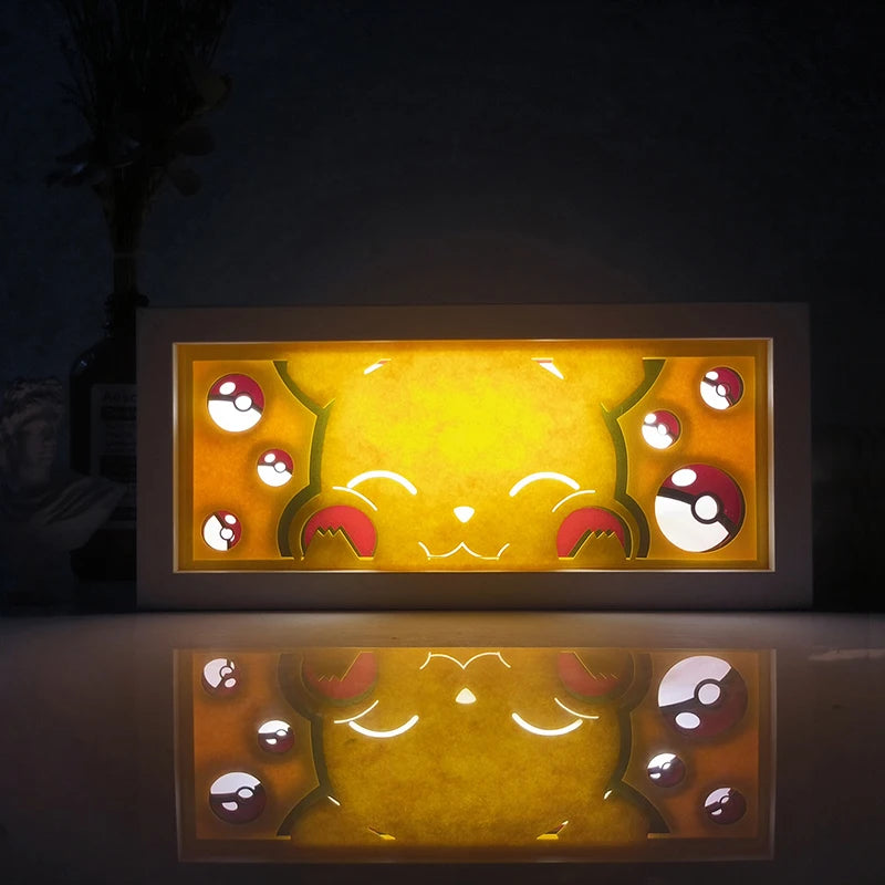 Anime One Piece Paper Cut Shadow Box Light Remote control model multiple colors Gamer Bedroom Decoration party present