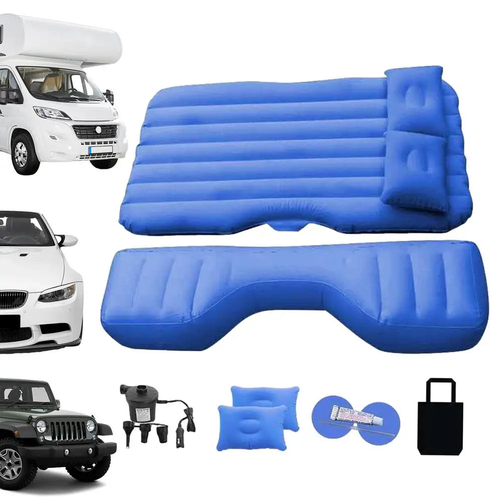 UniversalInflatable Car Mattress Back Seat Travel Bed With Air Mat Rear Seat Sleeping Mat Car Sofa Pillow Instrument  Camping