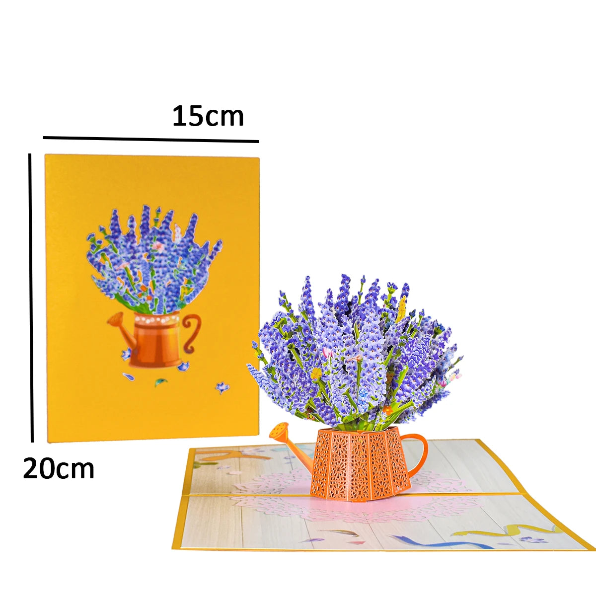 Tarjeta de felicitación emergente con flores en 3D para cumpleaños, día de la madre, día del padre, graduación, aniversario de bodas, mejórate pronto, simpatía