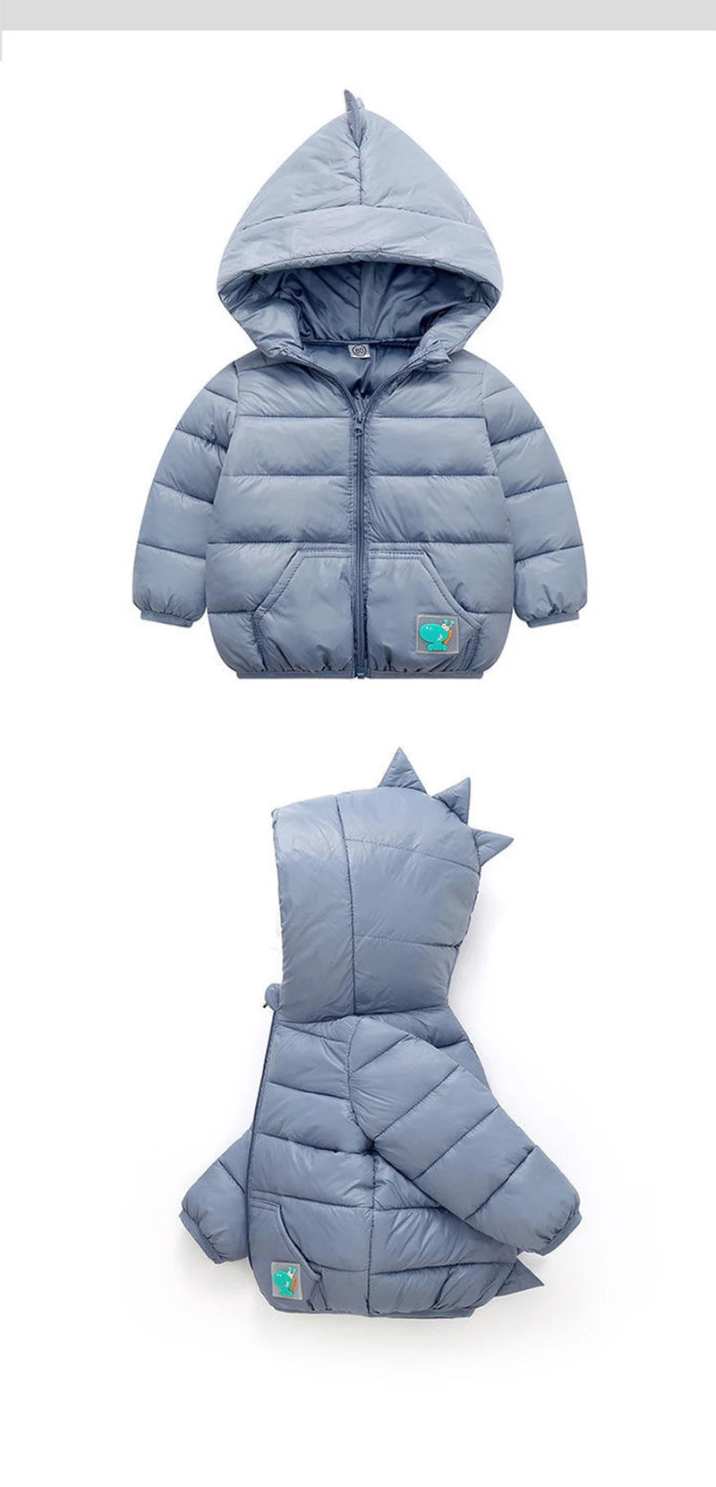 2 3 4 5 6 Years Autumn Winter Baby Boys Jacket Fashion Dinosaur Outerwear Hooded Zipper Christmas Party Girls Coat Kids Clothes