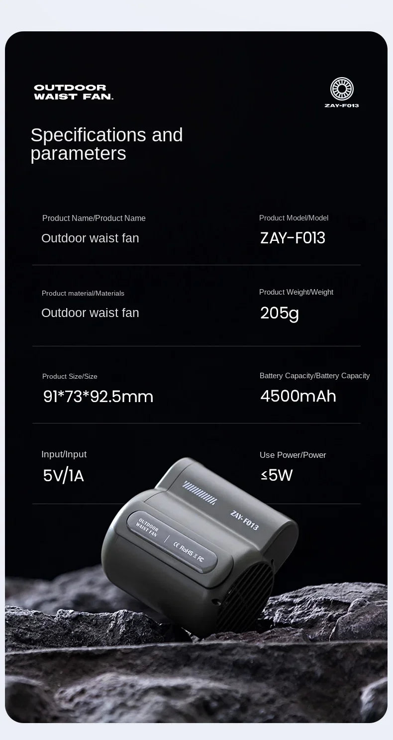 USB Fanless Fans Neck Portable Belt Fans Mini Cooling Fans Bladeless Rechargeable Wearable Air Cooler For Outdoor Sports Travel
