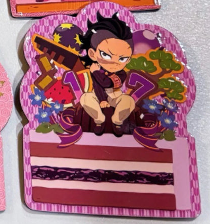 Anime Demon Slayer Kamado Tanjirou Agatsuma Zenitsu Kochou Shinobu Kanroji Mitsuri Rare Collection Card Birthday Gift Toys