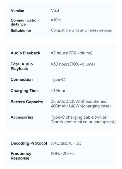 Baseus Bowie M2s Wireless Earphone Bluetooth 5.3 -48dB Active Noise Cancellation Headphone Support 3D Spatial Audio TWS Earbuds