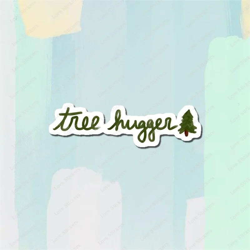 Retro Tree Hugger 5PCS Stickers for Living Room Bumper Anime Cute Kid Car Art Print Window Home Decor