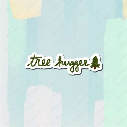 Retro Tree Hugger 5PCS Stickers for Living Room Bumper Anime Cute Kid Car Art Print Window Home Decor