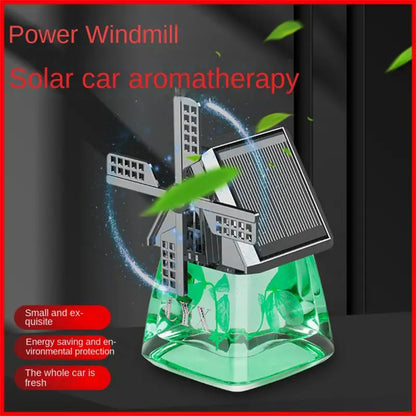 Auto Instrument Panel Air Freshness Solar Energy Deodorization Rotation Windmill Design Light Solid Perfume Car Durable