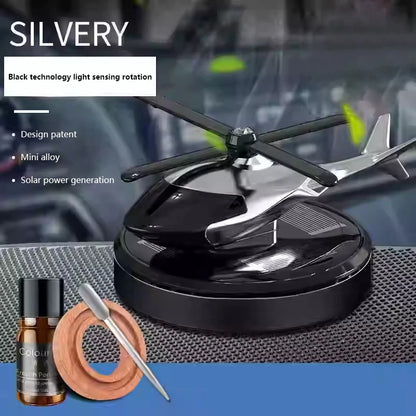 Solar Car Air Freshener Helicopter Propeller Fragrance Diffuser Flavoring Original Perfume Ornament Interior Decor Accessories