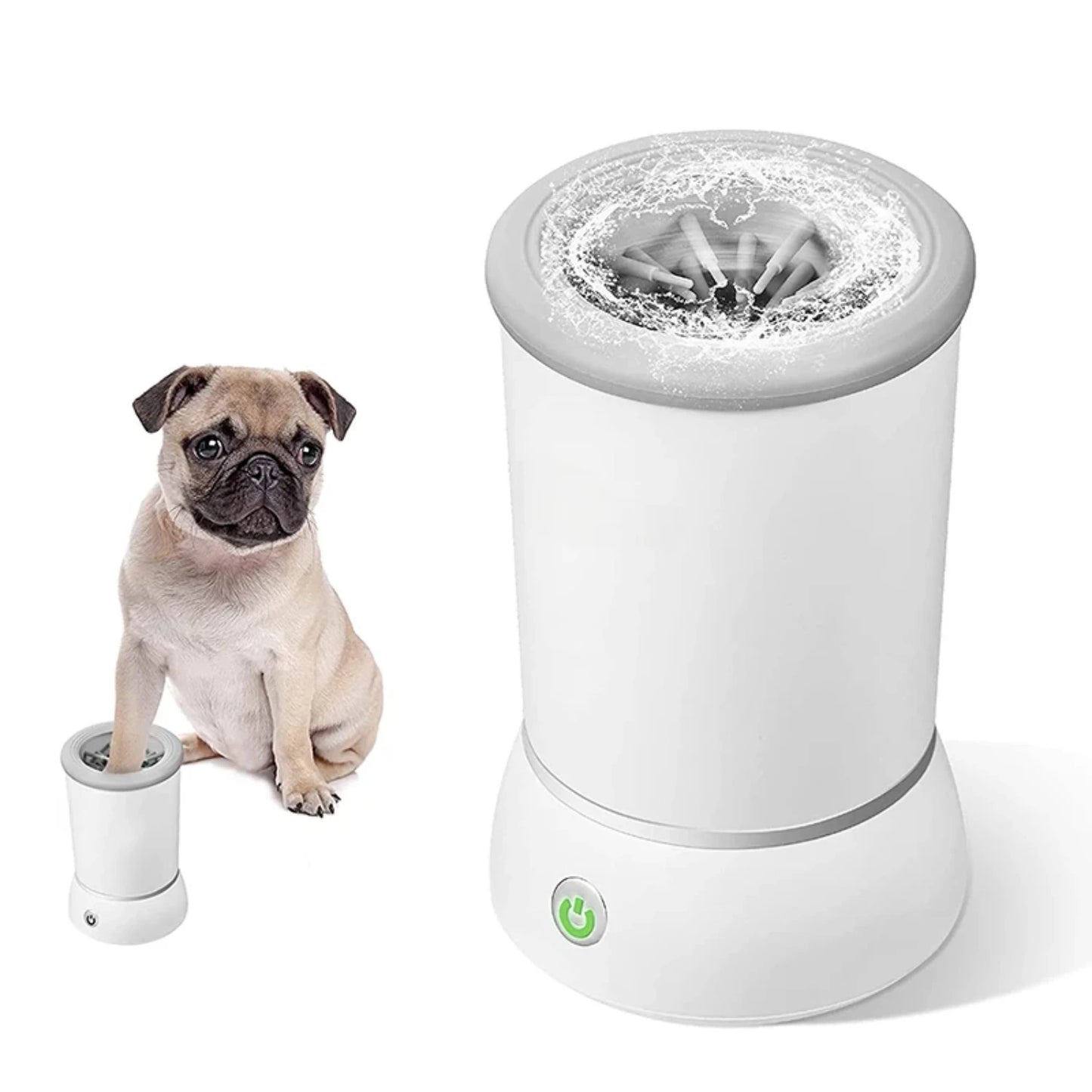 Limpiador automático recargable para patas de perro con cerdas de silicona suave para razas de perros pequeñas y medianas: elimina eficazmente la suciedad y