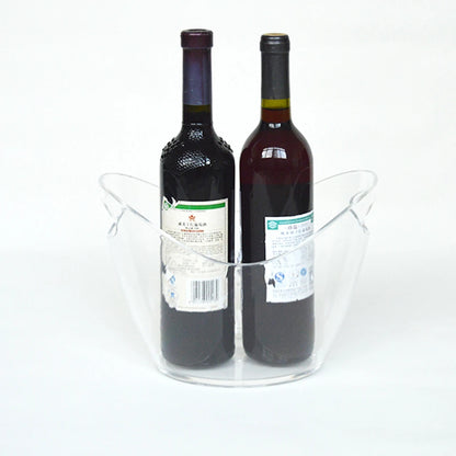 4L/8L Clear Plastic Ice Bucket or Champagne Bottles Ice Cooler Bar Decor for Home Kitchen Bar Cafe Use
