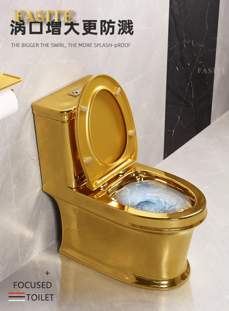 Art Gold Toilet, Water Closet, Odor Proof Toilet, Spray Connected Household Use