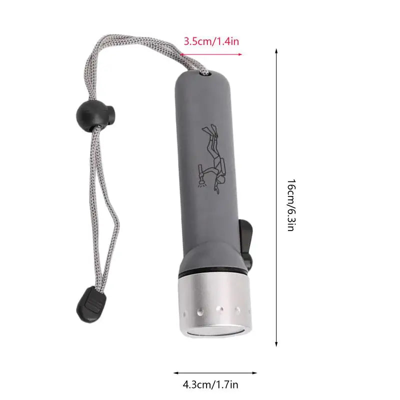Underwater Flashlight Submarine Lights Batteried Dive Torch Snorkeling Light Underwater TPC-7 Waterproof LED Submersible Safety