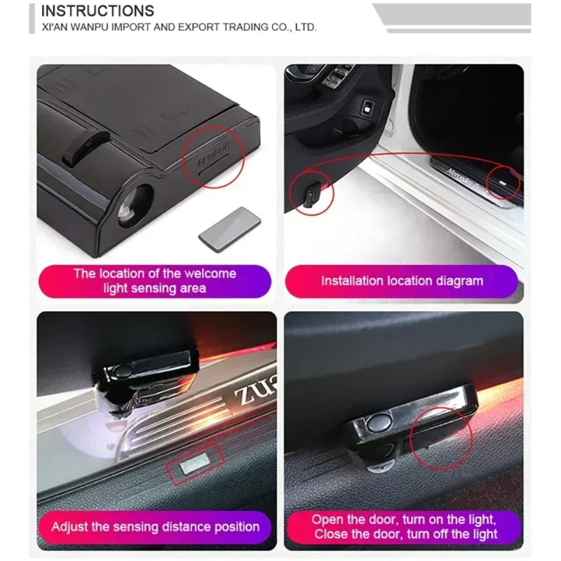 2X Led Car door Welcome Light Laser Projector Logo Ghost Shadow Lamps Car Decoration For Exeed RX VX ERi TXL TX Auto Accessories