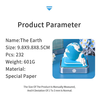 Omoshiroi Block 3D Notepad Earth Calendar 2024 Memo Pad Kawaii 3D Calendar Paper Notes Block Desktop Decoration New Years Gift
