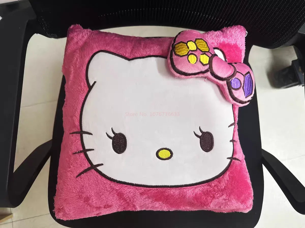 Stitch Disney Throw Pillow Blankets Two In One Kawaii Flannel Pillow Thickened Nap Blanket Living Room Cute Decoration Bedroom
