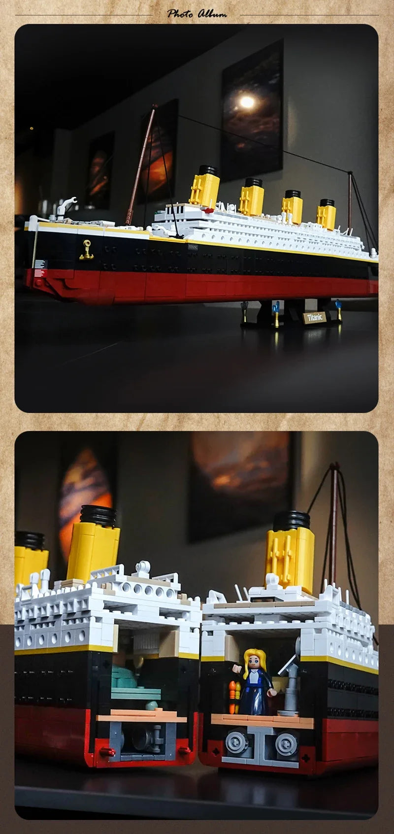 RMS Titanic Cruise Boat Ship Building Blocks Sets,10294  Compatible Bricks City Model Building Kits 3D Hobbies For Children Toys