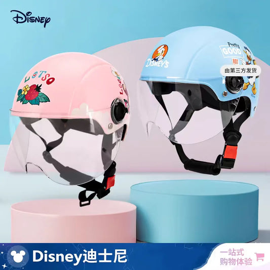 Summer Disney Donald Duck Motorcycle Super Light Open Face Helmet For Children Adult Helmet Safety Protective Helmet Gift Toy