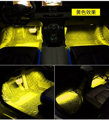Car Foot Ambient Light RGB Led Lamp Usb For Toyota Hilux Corolla chr 4runner Crown RAV4 Wireless Remote APP Control Accessories