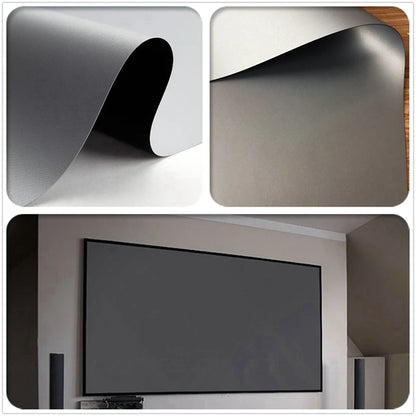3X Projector Simple Curtain Anti-Light Screen 80 Inches Home Outdoor Office Portable 3D HD Projector Screen