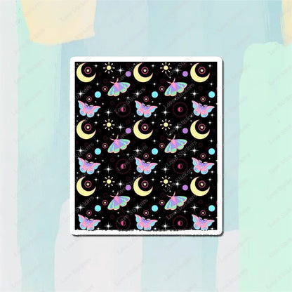 Pastel Moths 5PCS Stickers for Living Room Bumper Anime Cute Kid Car Art Print Window Home Decor
