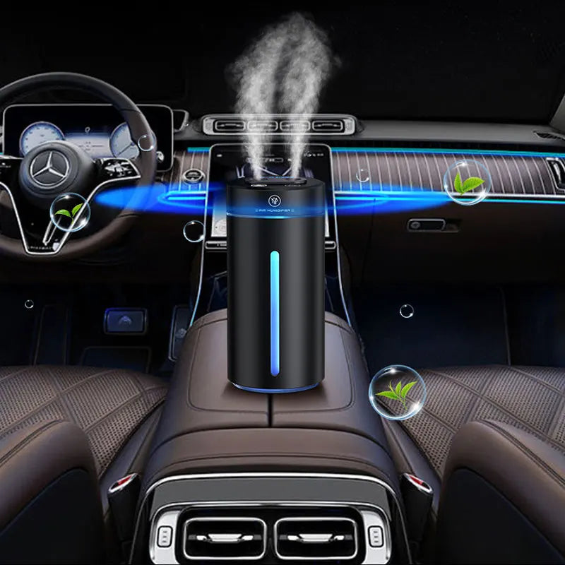 Vehicle Humidifier H2O Ultrasonic Spray 200ML Smart Work Usb 1500mah Wireless Perfume Aroma Diffuser Visable Dual Humidification