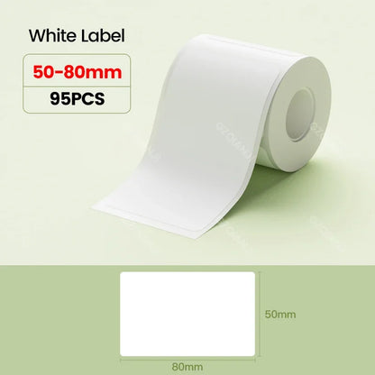 5 Rolls Niimbot Thermal Papel For B21 B1 Printer Home Office Labels Roll Colorful Adhesive Paper Square Printable Sticker Papers