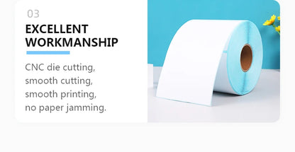 Étiquettes thermiques de 100 mm de largeur, plusieurs tailles, rouleaux de papier autocollants, étiquettes vierges blanches pour étiquettes thermiques, autocollants en papier auto-adhésifs