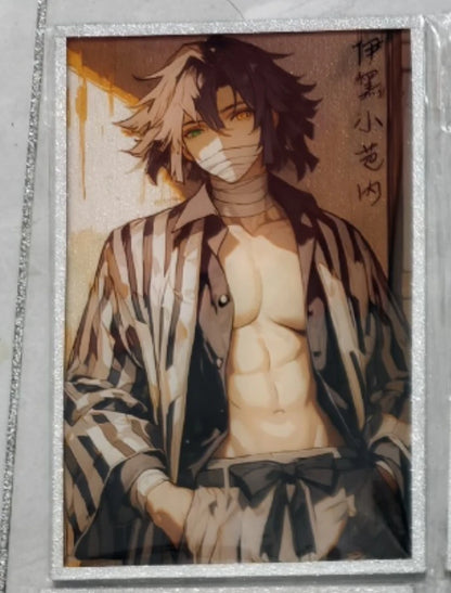Anime Demon Slayer Kamado Nezuko Kochou Shinobu Rengoku Kyoujurou Kanroji Mitsuri Collection Cards Birthday Gift Children's Toys