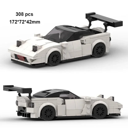 Technical Car City Speed Champion Sports MOC Ideas Creative Racing Car Building Blocks Garage Carro Rennau Voiture Vehicle Toys
