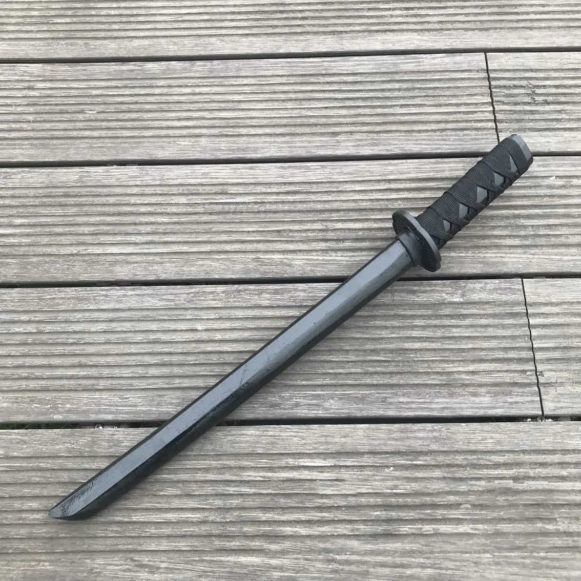 60cm Demon Katana Wood Sword Cosplay Performance Props Ninja Sword Toy For Children Aikido Wooden  Knife