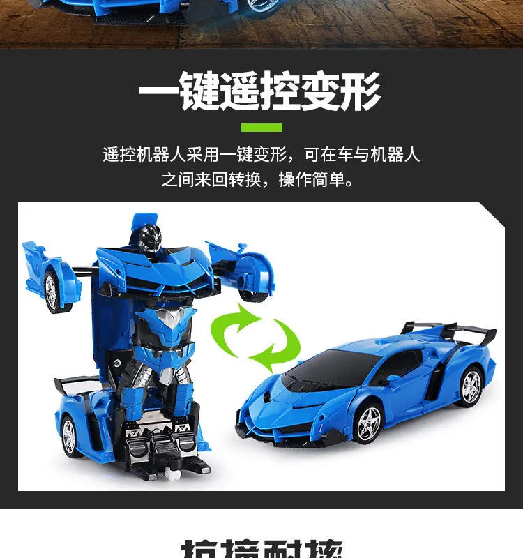 BGTOY RC Car 4WD Remote Control Deformation Robot Car Boy Anime Model Transformation 20CM Action Figures For Kids Toys Gifts
