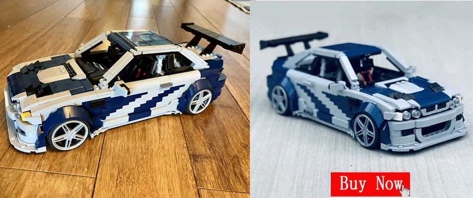 Bricklink Technical Car City Speed Champions M3 E30 E36 E46 GTR 635CSi 850CSi Vehicles Sets Building Blocks Toys Children Gift