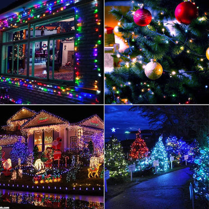 Guirnalda de luces LED de 10 m/20 m para Navidad, para exteriores, para terraza, jardín, fiesta en la calle, hogar, boda, decoración de Año Nuevo