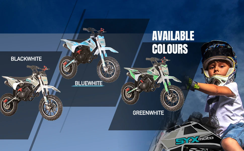 58cc Dirt Bike for Kids Off-Road Motorcycle with 4-Stroke Gas Power Sport Mini Motorcycle Gasoline Kart Children Racing Motobike