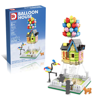 635pcs Ideas Balloon House Flying Up Home Garden Sky Adventure 7025 Building Block Sets Compatible With Model Toy Kid Gift