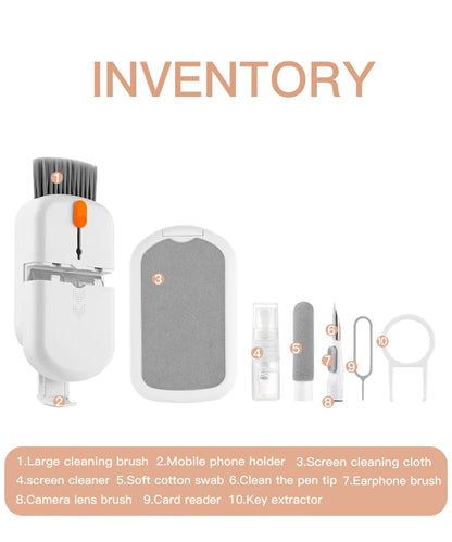 10-in-1 Digital Camera Headphone Phone Laptop Keyboard Cleaning Tool Set Cleaning Brush Screen Cleaner Charging Port Dust Brush