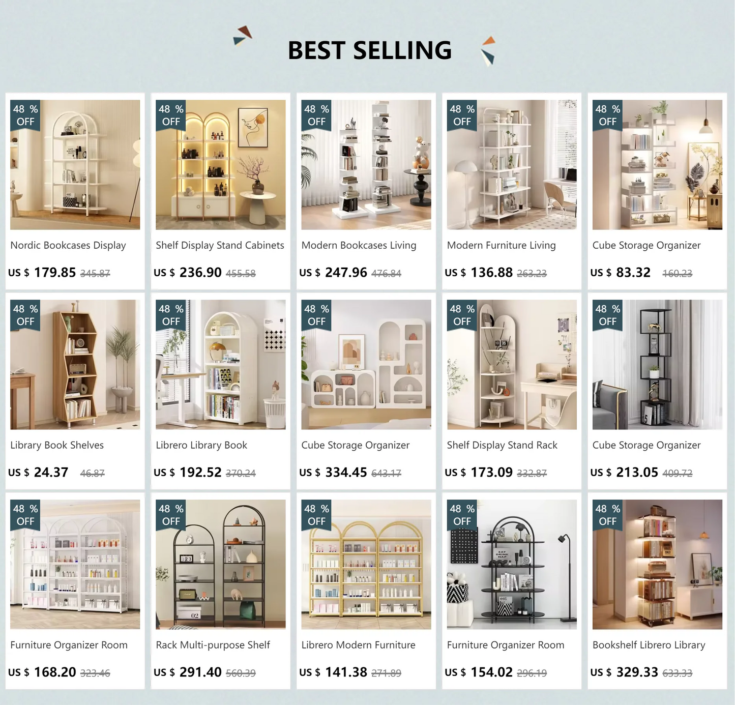 Rack Multi-purpose Shelf Shelves Storage Modern Furniture Living Room Cabinets Organizer Display Stand Library Book Libreros