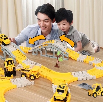 333pcs DIY Race Flexible Railway Racing Play Game Set Track Rail Car Toys Children Bend Electronic Educational for Magic Brain
