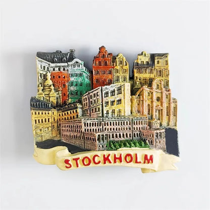 Sweden Fridge Stickers Stockholm Souvenirs Home Decoration Refrigerator Magnets Wedding Gifts Photo Wall Magnetic Stickers
