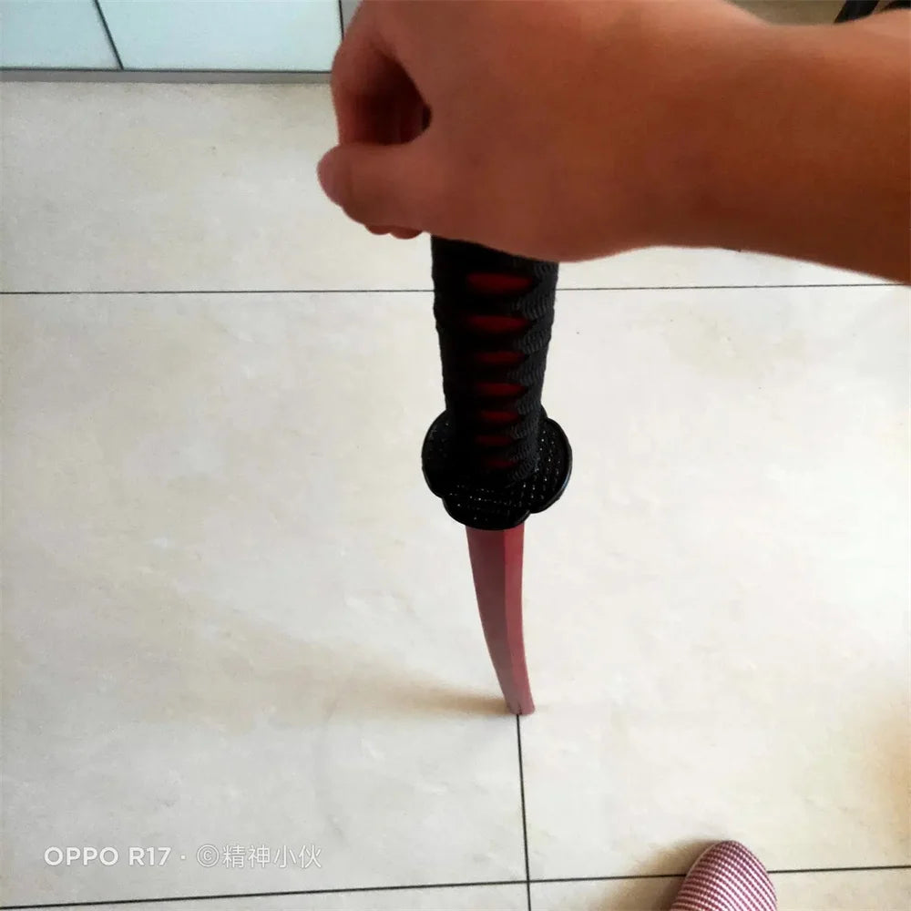 60cm Demon Katana Wood Sword Cosplay Performance Props Ninja Sword Toy For Children Aikido Wooden  Knife