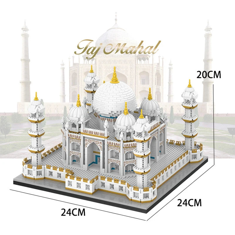 4036PCS MOC City Mini Bricks Taj Mahal World Famous Architecture Micro Model India Building Blocks Creative Sets Kids Toys