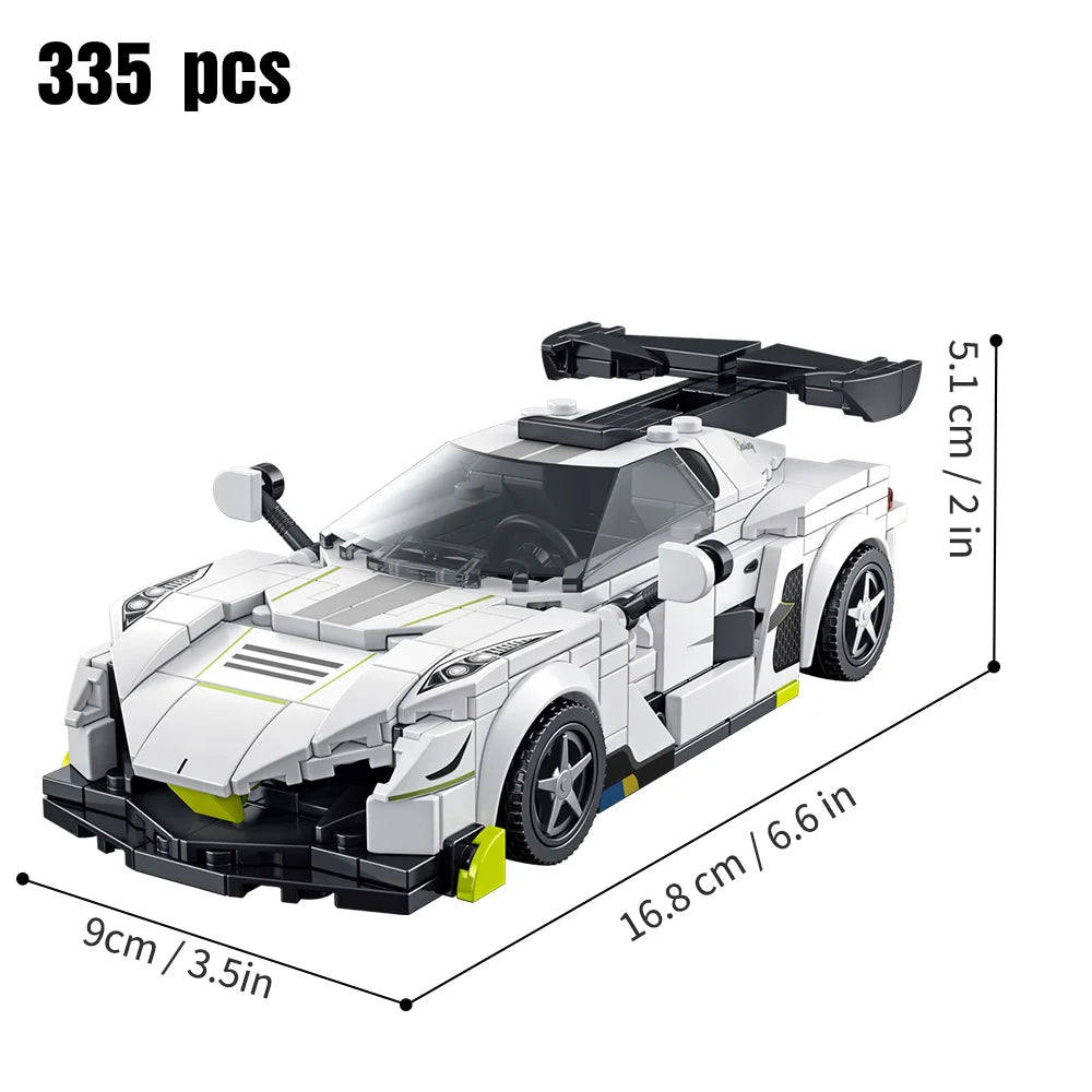 Speed Champions Series Racing Sports Vehiclea Technique Car Supercar Building Blocks Set Bricks Classic MOC Model Toys For Kids