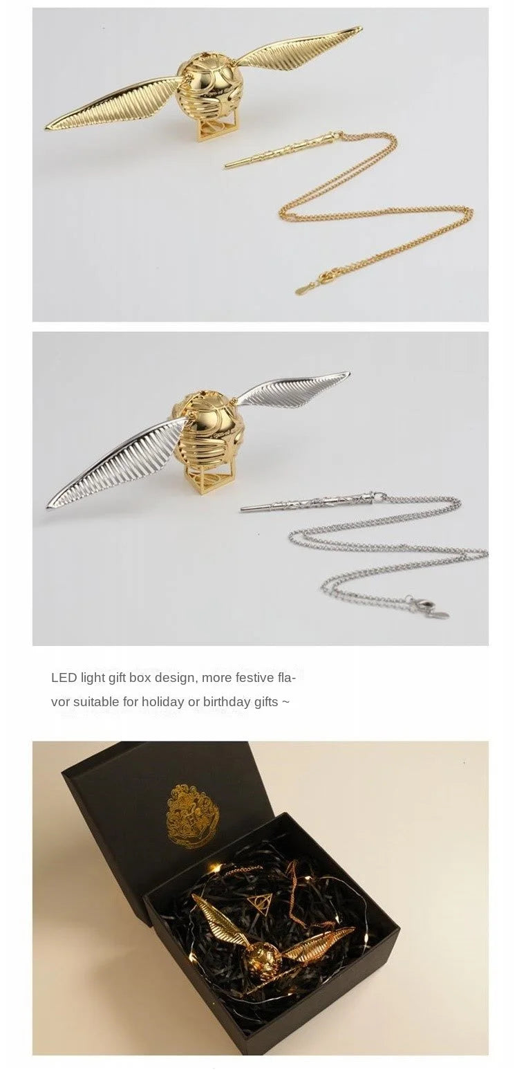 Proposal Ring Box Gold Snitch Wedding Wings Ring Boxes Luxury Gold Metal Jewelry Mystery Box Surprise Organizer for Small Things