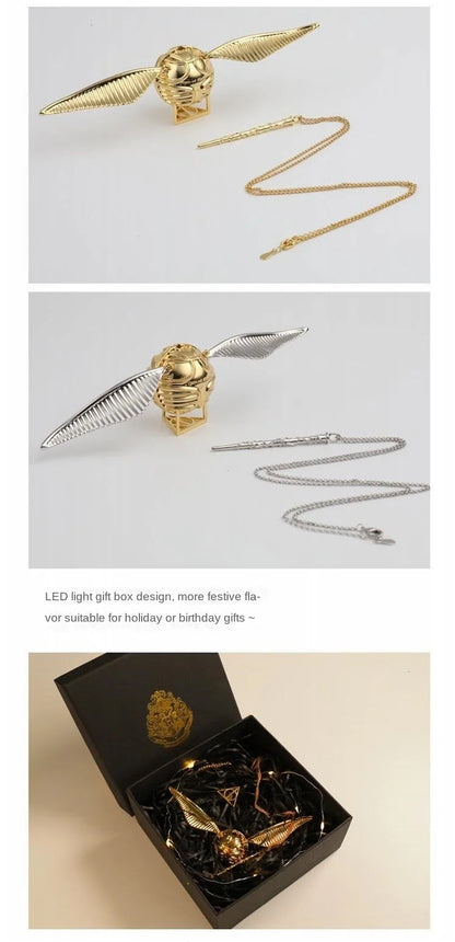 Proposal Ring Box Gold Snitch Wedding Wings Ring Boxes Luxury Gold Metal Jewelry Mystery Box Surprise Organizer for Small Things