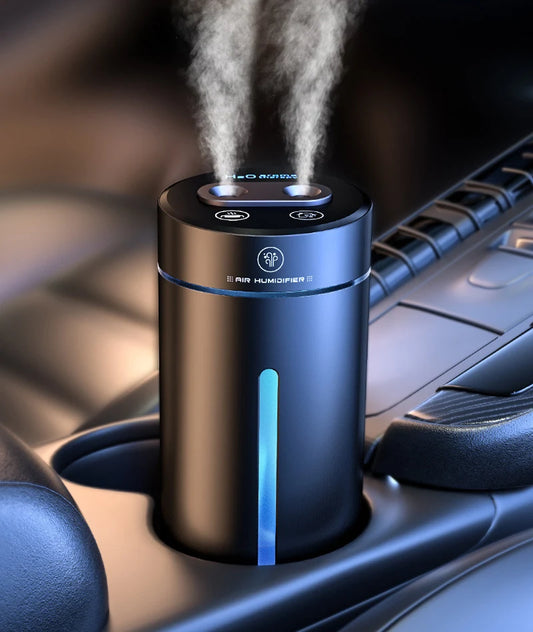 Vehicle Humidifier H2O Ultrasonic Spray 200ML Smart Work Usb 1500mah Wireless Perfume Aroma Diffuser Visable Dual Humidification