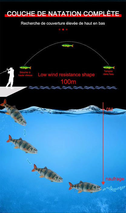 90g 200mm 2 Sections multi Jointed fishing lure Wobblers For Pike SeaBass Swimbait trout  Big Size hard artificail bait tuna