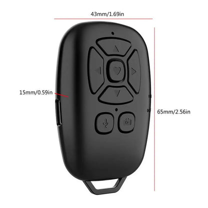 Télécommande sans fil pour téléphone portable, appareil photo, Bluetooth, bouton de clic, tourne-page, télécommande rechargeable pour Android et iOS