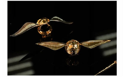 Proposal Ring Box Gold Snitch Wedding Wings Ring Boxes Luxury Gold Metal Jewelry Mystery Box Surprise Organizer for Small Things