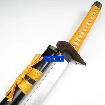 [Divertido] Espada de madera de 100 cm para cosplay de Bleach, modelo de espada katana Tousen Kaname, para fiesta de disfraces, espectáculo de anime, espada samurái japonesa