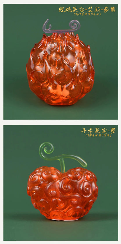 One Piece Cursed Devil Fruit Night Light 10CM Anime Action Figure Model Luffy Rubber Ace Burning Surgery Darkness LED Lamp Toys
