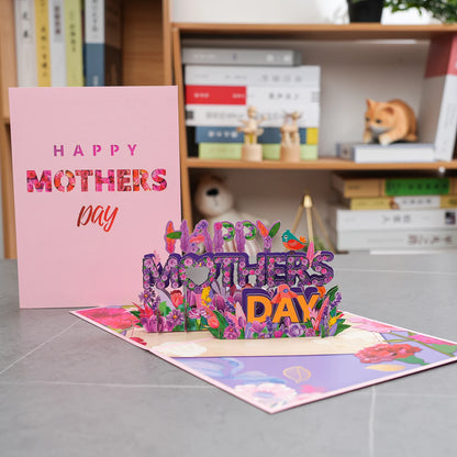 Tarjeta de felicitación emergente con flores en 3D para cumpleaños, día de la madre, día del padre, graduación, aniversario de bodas, mejórate pronto, simpatía